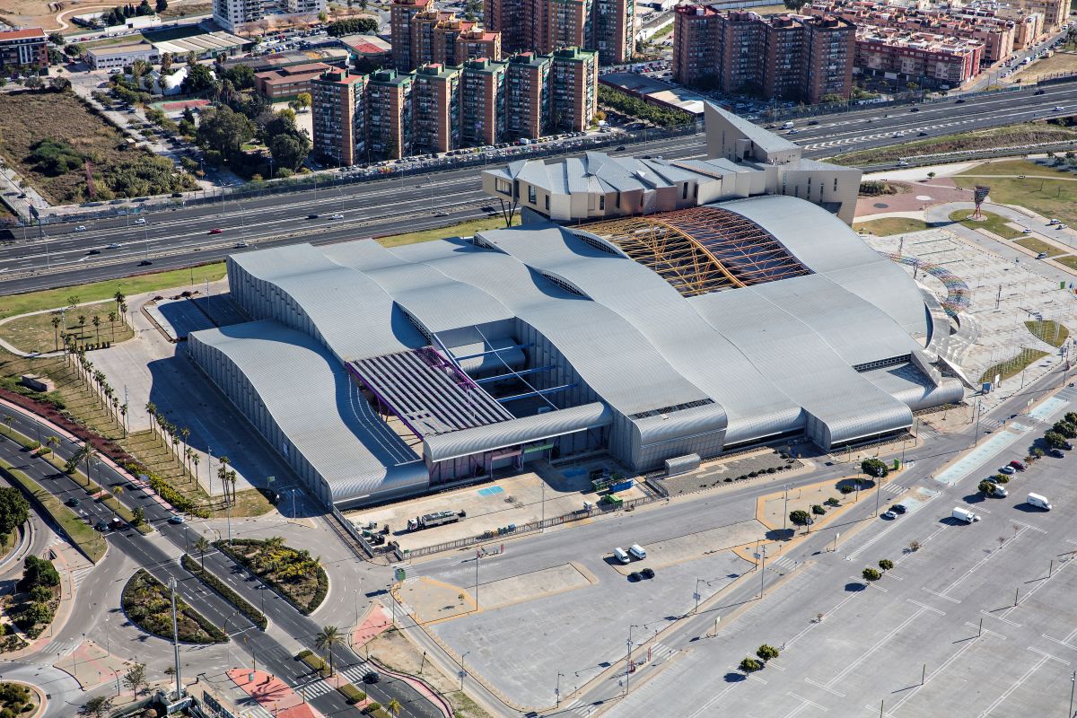 Imagen aérea del Palacio de Ferias y Congresos de Málaga